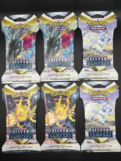 Pokemon TCG: Sword & Shield - Silver Tempest Sleeved Booster Pack Lot of 6 - Image 1