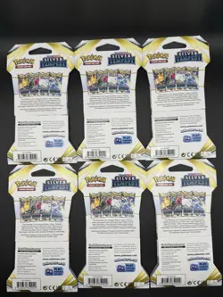 Pokemon TCG: Sword & Shield - Silver Tempest Sleeved Booster Pack Lot of 6 - Image 2