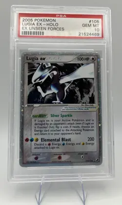 2006 Pokemon EX Unseen Forces Lugia ex #105 Holo PSA 10 - Image 1