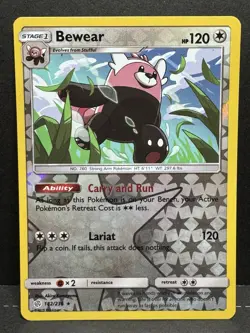 Bewear 182/236 Rare SM - Cosmic Eclipse Pokemon TCG holo rare - Image 1
