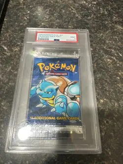 Pokemon 1999 Vintage WOTC Base Set Blastoise Sealed Booster Pack PSA 9 - Image 1
