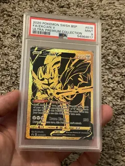 2020 Pokemon SWSH Black Star Promo #076 FA Zacian Ultra Premium Collection PSA 9 - Image 5