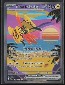 TAPU KOKO EX 247/182 SPECIAL ILLUSTRATION RARE PARADOX RIFT POKEMON HOLO NM/M - Image 1