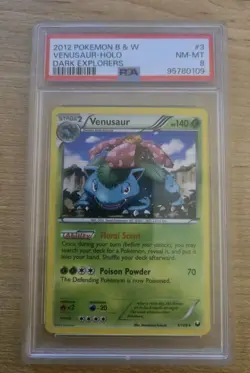 Pokemon Venusaur 3/108 Dark Explorers Holo PSA 8 - Image 1