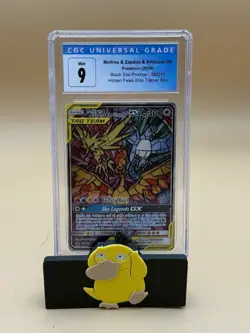 2019 Pokemon Black Star Promo Moltres Zapdos Articuno GX #SM210 PSA 9 - Image 1