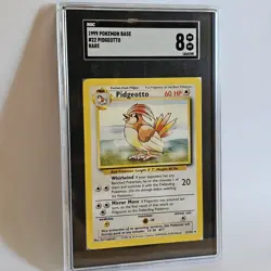 Pokemon Pidgeotto Base Set 1999 22/102 Rare Vintage Non Holo SGC 8 - Image 1