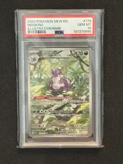 Pokemon 151 ENGLISH - NIDOKING - ILLUSTRATION RARE - 174/165 - PSA 10 - Image 1
