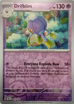 Drifblim - 061/142 - Reverse Holo - SV07: Stellar Crown - Pokemon TCG - Image 1