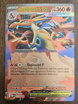 Pokemon TCG Mega Charizard Y ex Promo 30 Mega Evolution Promo HOLO - Image 1