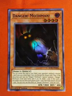 Yu-Gi-Oh! Danger! Mothman! SOFU-EN084 - 1st Edition Super Rare - Unplayed Mint+ - Image 1