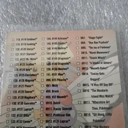 TOPPS 2000 POKEMON TCG TV ANIMATION EDITION SERIES 3 CHECKLIST CARD TRADING CARD - Image 5