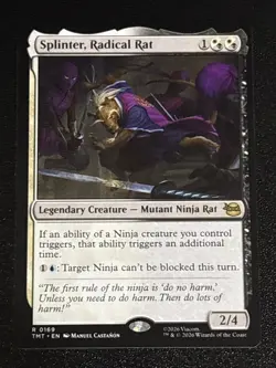 MTG Teenage Mutant Ninja Turtles Splinter, Radical Rat 0169 NM Rare - Image 1