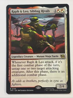 Raph & Leo, Sibling Rivals Teenage Mutant Ninja Turtles Rare MTG Magic The Gathe - Image 1