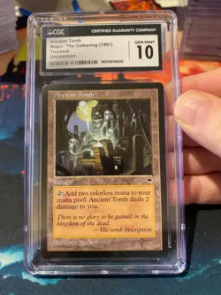 MTG Tempest Ancient Tomb CGC 10 - Image 1