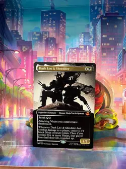 Dark Leo & Shredder Borderless NON Foil Teenage Mutant Ninja Turtles TMT MTG - Image 1