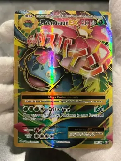 Pokemon TCG M Venusaur EX 100/108 Holo XY Evolutions Mega Holo Full Art MP - Image 3