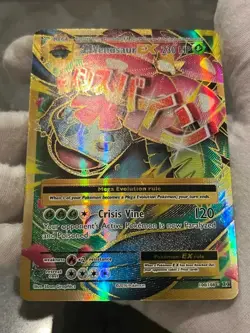 Pokemon TCG M Venusaur EX 100/108 Holo XY Evolutions Mega Holo Full Art MP - Image 4