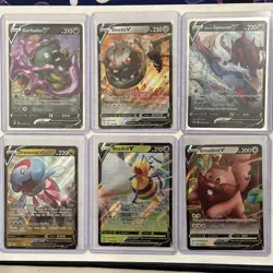 Pokemon Lot of 6 Full Art "V" Cards M-NM Unplayed Pack Fresh - Image 1