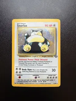 Pokemon Snorlax 90 HP 11/64 Jungle Holo Rare Unlimited Basic 1999 Card - Image 1