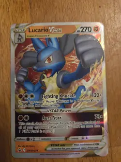 Pokemon Card Lucario V Star SWSH214 Black Star Promo Ultra Rare NM - Image 1