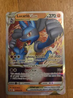 Pokemon Card Lucario V Star SWSH214 Black Star Promo Ultra Rare NM - Image 2