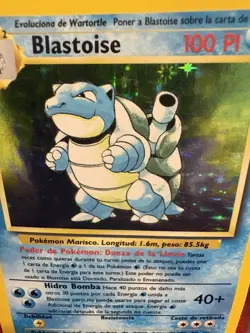 1999 Pokemon Blastoise 2/102 Holo Base Set Spanish WOTC MP - Image 2
