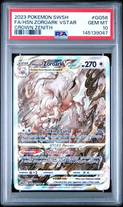 PSA 10 HISUIAN ZOROARK VSTAR GG56/GG70 FULL ART CROWN ZENITH POKEMON 😍 - Image 1