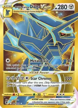 1x Origin Forme Dialga VSTAR - 210/189 - Secret Rare (Gold) NM-Mint Pokemon SWSH - Image 1
