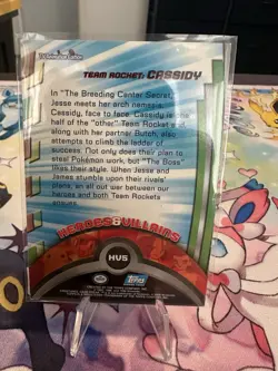 Pokemon 2000 Topps TV Heroes & Villains Team Rocket Cassidy #HV5 - Image 2