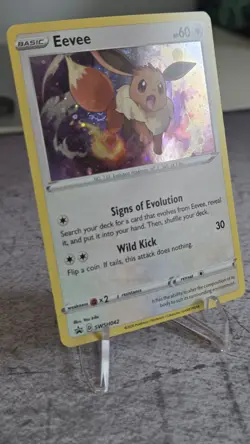 💫Fart SWIRL💫 Pokemon Eevee SWSH042 - Black Star Promo Cosmo Holo - LP/NM - Image 2