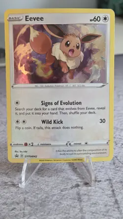 💫Fart SWIRL💫 Pokemon Eevee SWSH042 - Black Star Promo Cosmo Holo - LP/NM - Image 4