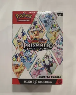 Pokemon TCG Scarlet & Violet Prismatic Evolutions Booster Bundle 6 Packs SEALED - Image 1