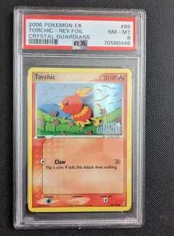 Torchic EX Crystal Guardians 65/100 Pokemon English PSA 8 - Image 1