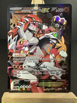 Pokemon TCG Team Magma's Groudon EX 15/34 Double Crisis Holo Rare LP - Image 1