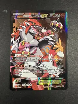 Pokemon TCG Team Magma's Groudon EX 15/34 Double Crisis Holo Rare LP - Image 2