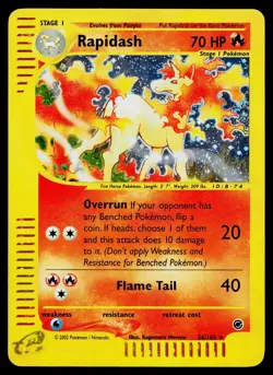 Rapidash 26/165 Holo Rare Expedition Base Set Pokemon Moderately Played - Image 1