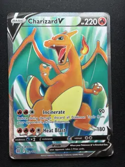 Pokemon: Charizard V Full Art 153/172 Brilliant Stars - Image 1