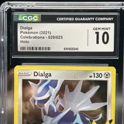 Pokemon TCG Dialga Celebrations 020/025 Holo Rare - Graded CGC 10 - Image 2