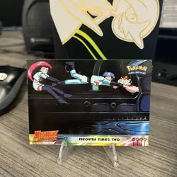 Pokemon Topps Meowth Times Two Mewtwo Strikes Back 23 Black Label 1998 - Image 1