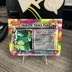 Pokemon Topps Meowth Times Two Mewtwo Strikes Back 23 Black Label 1998 - Image 2