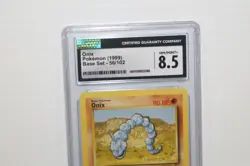 Vintage 1999 Onix #56/102 Pokemon Base Set Unlimited Graded CGC 8.5 NM/Mint+ - Image 2