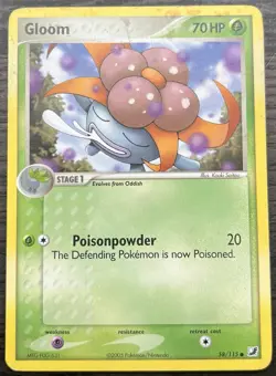 Gloom 58/115 Pokemon TCG EX Unseen Forces Common Heavy Play HP - Image 1