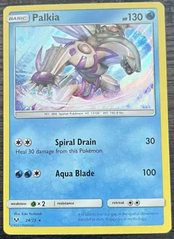 Palkia 24/73 Pokemon TCG Sun Moon Shining Legends Holo MINT NM - Image 1