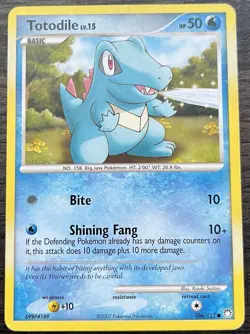 Totodile 106/123 Pokemon TCG D&P Mysterious Treasures Common Moderate Play MP - Image 1