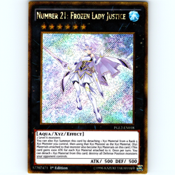 Yugioh Number 21: Frozen Lady Justice PGL2-EN018 1st Gold Secret Rare - NM 💎 - Image 1