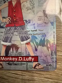 Bandai Monkey.D.Luffy US Voyage Promo P-055 One Piece CCG Card - Image 2