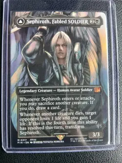 Magic the Gathering MTG Sephiroth, Fabled SOLDIER Mythic Borderless Card M 0317 - Image 1