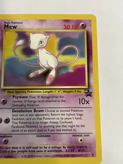1 Vintage 1999 Pokemon Card Mew Black Star Promo 8 Non Holo WOTC - Image 2