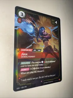 2025 League of Legends Riftbound TCG Jinx Rare Card 030/298 Card Game CCG - Image 2