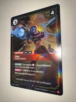 2025 League of Legends Riftbound TCG Jinx Rare Card 030/298 Card Game CCG - Image 3
